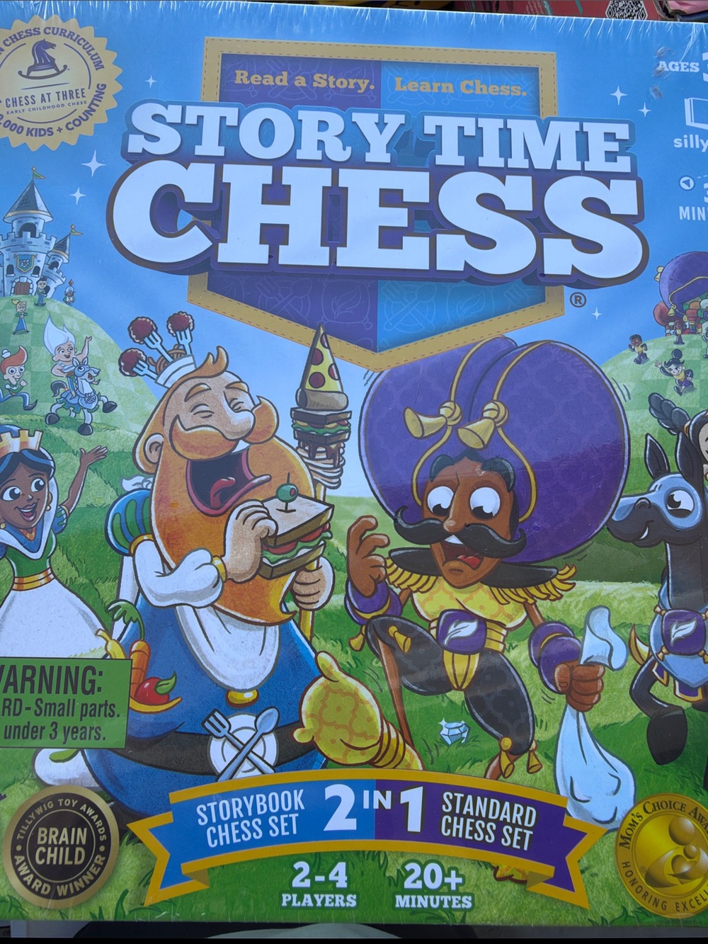 Story Time Chess 2-in-1 Kids Chess Set - Blue